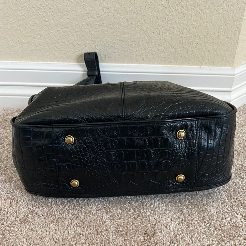 Brahmin Maggie Hobo Purse - Black Croc